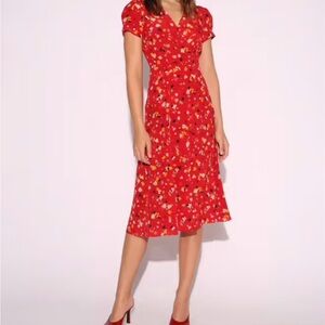 Realisation Par Floral Red Dress